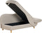 MERI II - Chaise longue - Beige - Rechterzijde - Fluweel