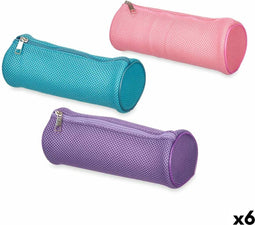 Cilindervormige Schoolpennenzak Gestoffeerd 22 x 8 x 8 cm (6 Stuks)
