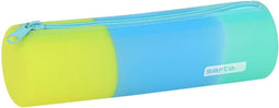 Cilindervormige Schoolpennenzak Safta Blauw Groen Geel (20 x 5 x 5 cm)