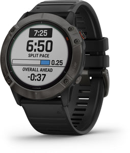Garmin fēnix 6X Pro Solar - Smartwatch - Zonne-energie - Grijs (Zwart)