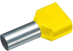 Cimco 18 2480 Dubbele adereindhulzen 6 mm² Deels geïsoleerd Geel 100 stuk(s)
