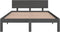 vidaXL - Bedframe - massief - hout - grijs - 135x190 - cm