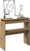 vidaXL - Wandtafel - 102x30x80 - cm - bewerkt - hout - artisanaal - eikenkleur