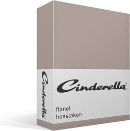 Cinderella - Hoeslaken - Flanel - 140x200/210 cm - Taupe