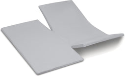 Cinderella Weekend - Topper hoeslaken met dubbel-split (tot 15 cm) - Katoen - 180x210 cm - Lichtgrijs