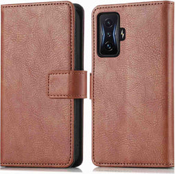 iMoshion Hoesje Geschikt voor Xiaomi Poco F4 GT 5G Hoesje Met Pasjeshouder - iMoshion Luxe Bookcase - Bruin
