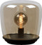 Atmooz - Tafellamp Unami - E27 - Slaapkamer / Woonkamer - Sfeerlamp Industrieel - Glazen kap + metalen schotel - Hoogte 30cm