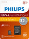Philips FM32MP45B - Micro SDHC kaart 32GB - Class 10 - UHS-I U1 - Max. leessnelheid 80MB/s (1 stuk)