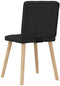 vidaXL - Eetkamerstoelen - 2 - st - stof - zwart