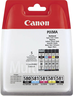 Canon PGI-580/CLI-581 - Inktcartridge - Origineel - Zwart Cyaan Geel Magenta (5,6ml)