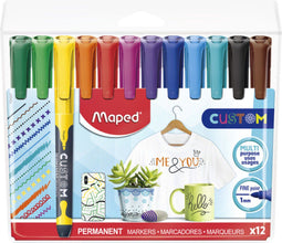 Viltstift Maped Custom set á 12 kleuren
