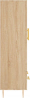 vidaXL - Hoge - kast - 69,5x31x115 - cm - bewerkt - hout - sonoma - eikenkleurig