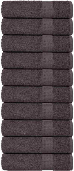vidaXL - Badhanddoeken - 10 - st - 100x150 - cm - 360 - g/m² - 100% - katoen - antraciet