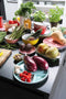 CABANAZ - bord, keramiek, FONDUE PLATE, wit