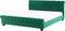 Beliani AVALLON - Waterbed - Groen - Fluweel
