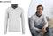 Milanoro Herenpullover - Overhemdkraag - Donkergrijs - XL