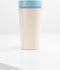 Circular & Co. herbruikbare to go koffiebeker (rCUP) crème/blauw 12oz/340ml