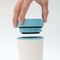 Circular&Co. herbruikbare to go koffiebeker (rCUP) crème/blauw 8oz/227ml