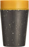 Circular&Co. herbruikbare to go koffiebeker (rCUP) zwart/geel 8oz/227ml