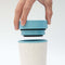 Circular & Co. herbruikbare to go koffiebeker (rCUP) zwart/geel 12oz/340ml