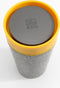 Circular & Co. herbruikbare to go koffiebeker (rCUP) zwart/geel 12oz/340ml