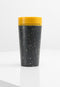 Circular & Co. herbruikbare to go koffiebeker (rCUP) zwart/geel 12oz/340ml