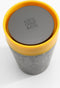 Circular&Co. herbruikbare to go koffiebeker (rCUP) zwart/geel 8oz/227ml