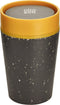 Circular&Co. herbruikbare to go koffiebeker (rCUP) zwart/geel 8oz/227ml