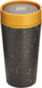 Circular & Co. herbruikbare to go koffiebeker (rCUP) zwart/geel 12oz/340ml