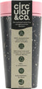 Circular & Co. herbruikbare to go koffiebeker (rCUP) zwart/roze 12oz/340ml