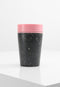 Circular&Co. herbruikbare to go koffiebeker (rCUP) zwart/roze 8oz/227ml