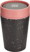Circular&Co. herbruikbare to go koffiebeker (rCUP) zwart/roze 8oz/227ml