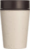Circular & Co - Travel Mug - Koffiebeker To Go - Coffee To Go Beker - 227 ml - Crème - Zwart - 8oz - Duurzaam