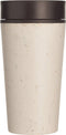 Circular & Co - Travel Mug - Koffiebeker To Go - Coffee To Go Beker - 340 ml - Crème - zwart - 12oz - Duurzaam