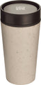 Circular & Co - Travel Mug - Koffiebeker To Go - Coffee To Go Beker - 340 ml - Crème - zwart - 12oz - Duurzaam