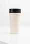 Circular & Co - Travel Mug - Koffiebeker To Go - Coffee To Go Beker - 340 ml - Crème - zwart - 12oz - Duurzaam
