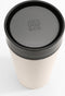 Circular & Co - Travel Mug - Koffiebeker To Go - Coffee To Go Beker - 340 ml - Crème - zwart - 12oz - Duurzaam