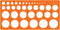 Cirkelsjabloon - voor cirkels van 1 tot 35 mm