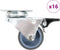 vidaXL - 16 - st - Zwenkwielen - dubbel - 50 - mm