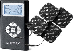 prorelax TENS/EMS Duo Blackline | Elektrostimulatie-apparaat | 2 therapieën met één apparaat | Natuurlijke therapie tegen chronische pijn en voor spieropbouw | 1 stuk