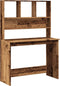 vidaXL - Bureau - met - schappen - 102x45x148 - cm - bewerkt - hout - oud - houtkleurig