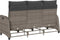 vidaXL - Verstelbare - tuinbank - met - kussens - L-vormig - poly - rattan - grijs