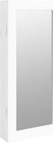 vidaXL - Sieradenkast - met - spiegel - wandgemonteerd - 30x8,5x67 - cm - wit