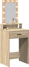 vidaXL - Kaptafel - met - LED-verlichting - - - Sonoma - Eik - - - 50x41x140 - cm