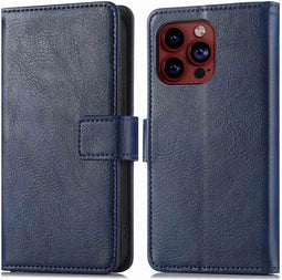 iMoshion Hoesje Geschikt voor iPhone 15 Pro Hoesje Met Pasjeshouder - iMoshion Luxe Bookcase - Donkerblauw