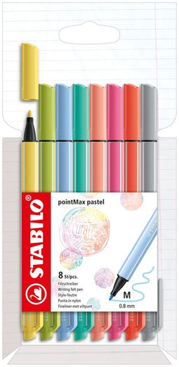 STABILO - Viltstift pointmax 488/8 m pastel 8st ass | 10 stuks