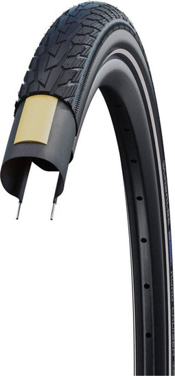 Buitenband 28x160 42-622 reflectie schwalbe road cruiser kg zwart - ZWART