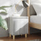 vidaXL - Nachtkastje - met - houten - poten - 40x30x50 - cm - grijs - sonoma - eiken