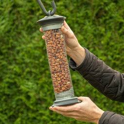 CJ Wildlife - Apollo Pindasilo - Premium metalen vogelvoederhuisje - Weerbestendige voersilo voor tuinvogels - Makkelijk schoon te maken & navulbaar - 5 jaar garantie - Aanbevolen door Vogelbescherming Nederland