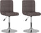 vidaXL - Eetkamerstoelen - draaibaar - 2 - st - stof - taupe